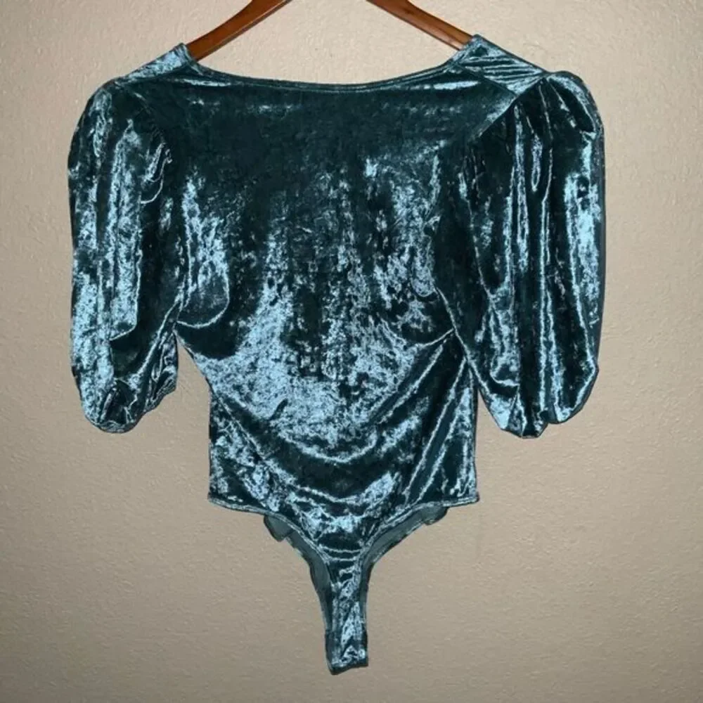 Free People Don’t You Wish Bodysuit Deep Teal size XS